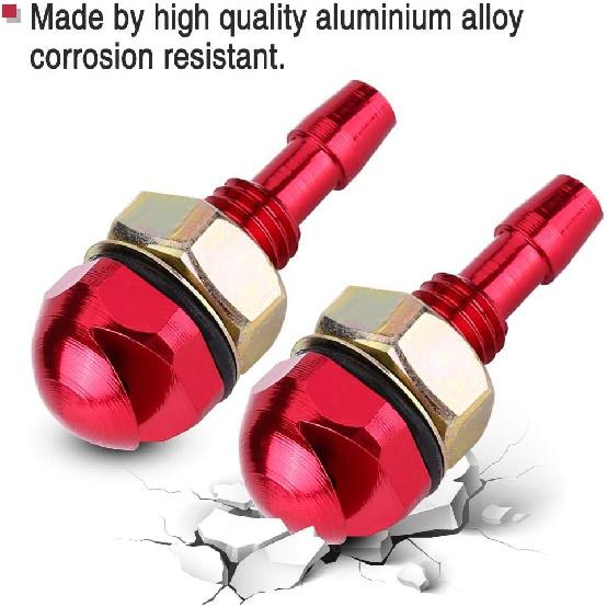 Windshield Sprayer Nozzles, 2pcs Universal Aluminum Alloy Car Auto Front Windshield Wiper Spray Jet Nozzle Replacement Kit(Red)
