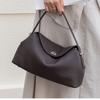 Korean Genuine Leather Trendy Crossbody Bag Solid Color Magnetic Buckle High-quality Flip Top Handbag Leisure Shoulder Tote Bag