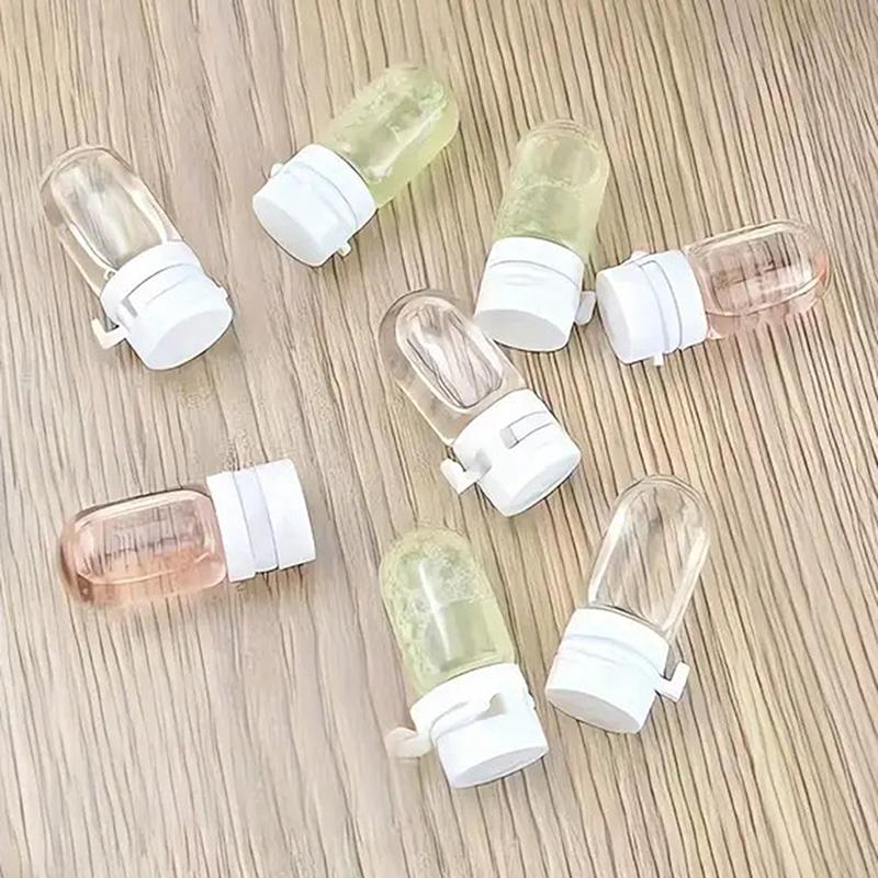 2/5Pcs Clear Travel Bottle Empty Leak-Proof Essence Bottled With Flip-Top Glass Cosmetic Containers Makeup Remover & Lotion