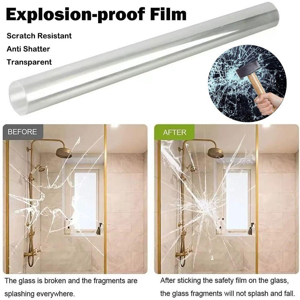 New Clear Glass Explosion-Proof Film Anti Shatter Scratch Resistant Window Security Film Glass Safety Protection