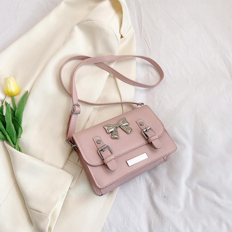 Cute Girl Bow Cambridge Bag Women 2025 New Spring and Summer Fashion Messenger Bag Commuter Shoulder Messenger Bag