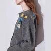 Sweater Cardigan Women's Spring and Autumn Flower-embroidered Knitted Cardigan Casual Loose Sweater Coat Top
