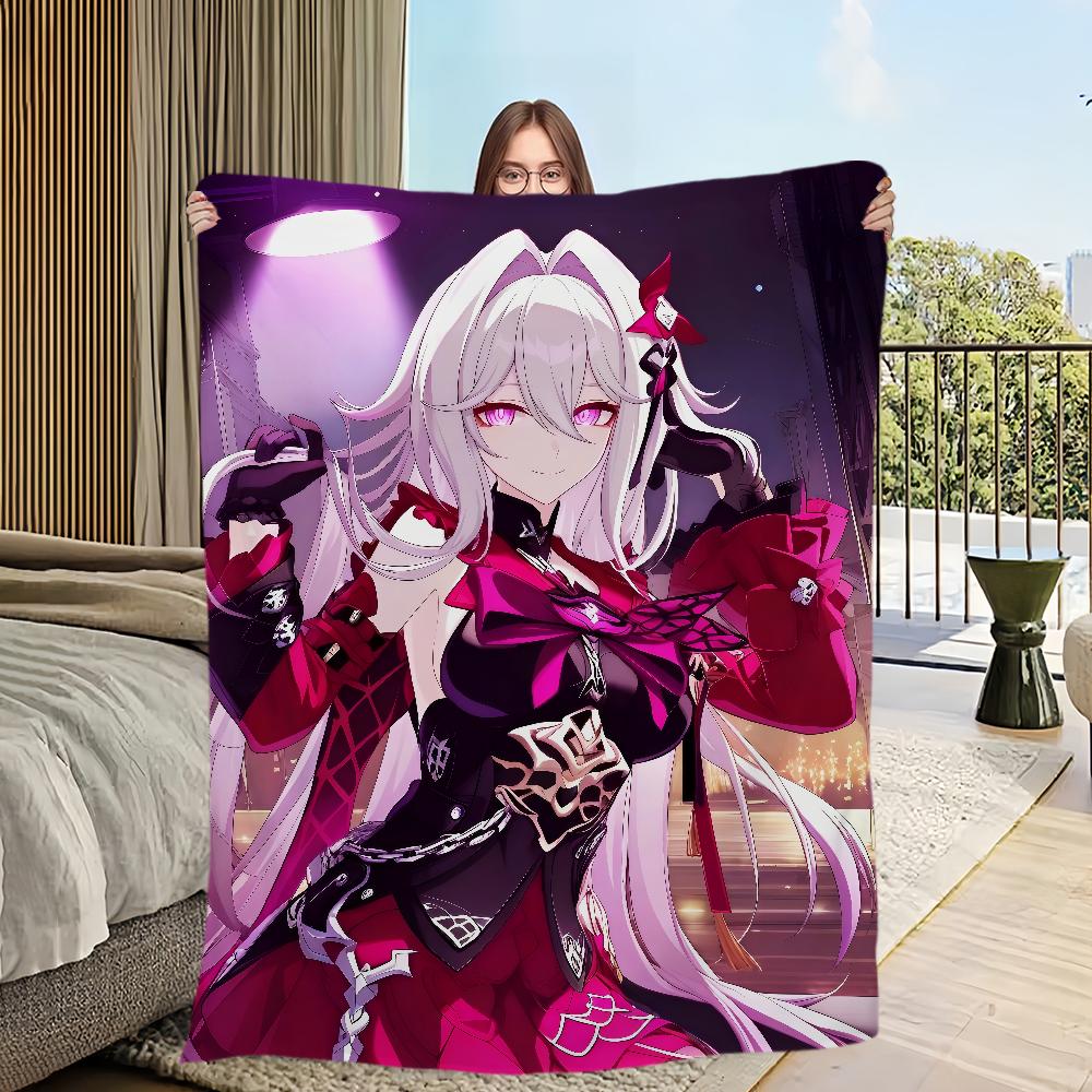 Honkai Impact 3rd Thelema fanart Flannel warm comfort soft plush blanket sofa living room hogar office bedroom travel gift home