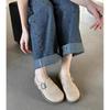 One-pedal Women's Spring New Retro Round-headed Women's Flat-bottomed Ugly Cute Casual Shoes