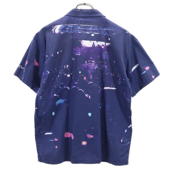 HARLEY DAVIDSON Overall handle Short sleeve Open collar shirt M Navy Men's Used