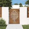 VidaXL Garden Gate, Patio Gate, Security Barrier, Outdoor Door Terrace, 85x125 Cm Corten Steel 153210