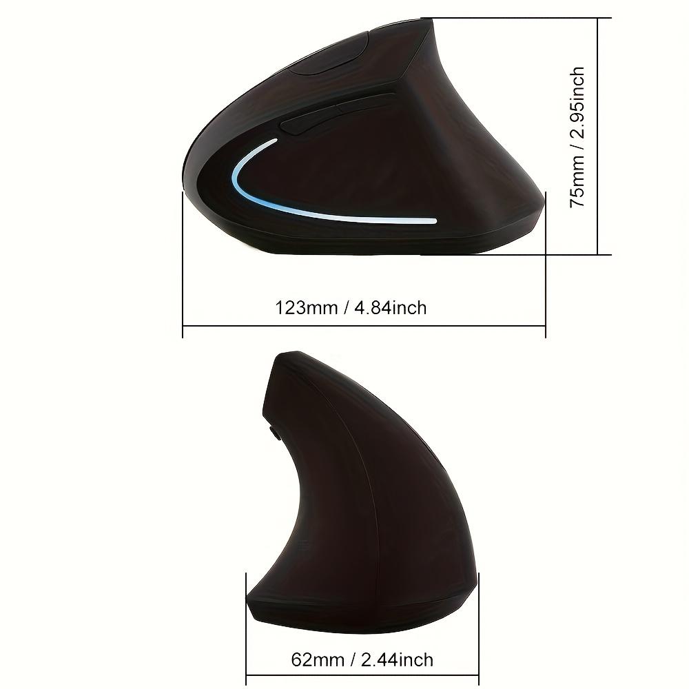 Fifth Generation Vertical Mouse | 2.4GHz Wireless Optical, 6 Buttons, Right Hand Design for Laptop and Desktop Use
