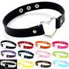 Black Multi Color Punk Collar Necklace Sexy PU Leather Heart Lock Key Spike Choker for Women Gothic Cosplay Party Jewelry