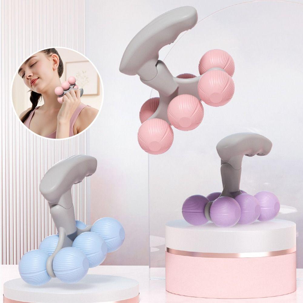 Quiet Neck Massager Roller Portable Cervical Spine Massager Manual Muscle Rolling Ball Body