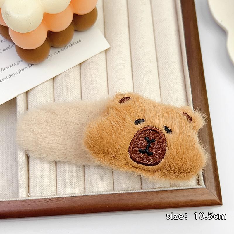 

Capybara Headband Furry Hair Tie Cute Capybara Hair Clip Furry Headwear BB Clips Hair Accessories Birthday Gift for Girls Party