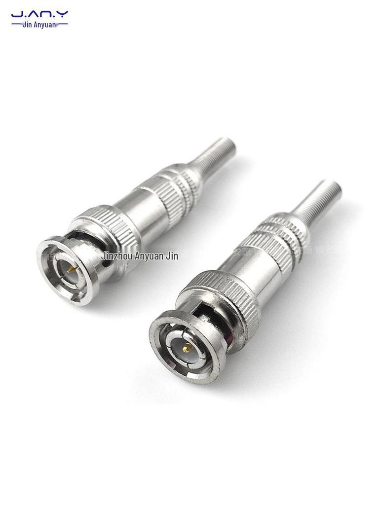 BNC Male Solderless Connector for 75-2 AV Signal Cable, SDI, Security Camera Q9 Metal Head