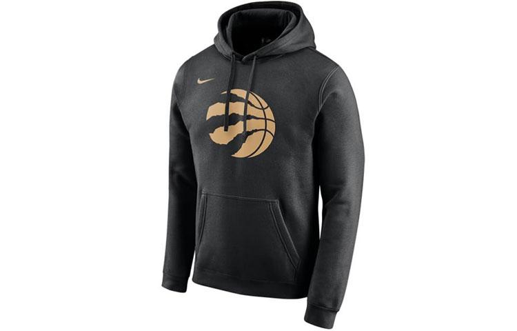 Nike NBA Raptors, Баскетбольная толстовка с капюшоном на флисовой подкладке, Зимняя мужская, Черная CD3267-010 L