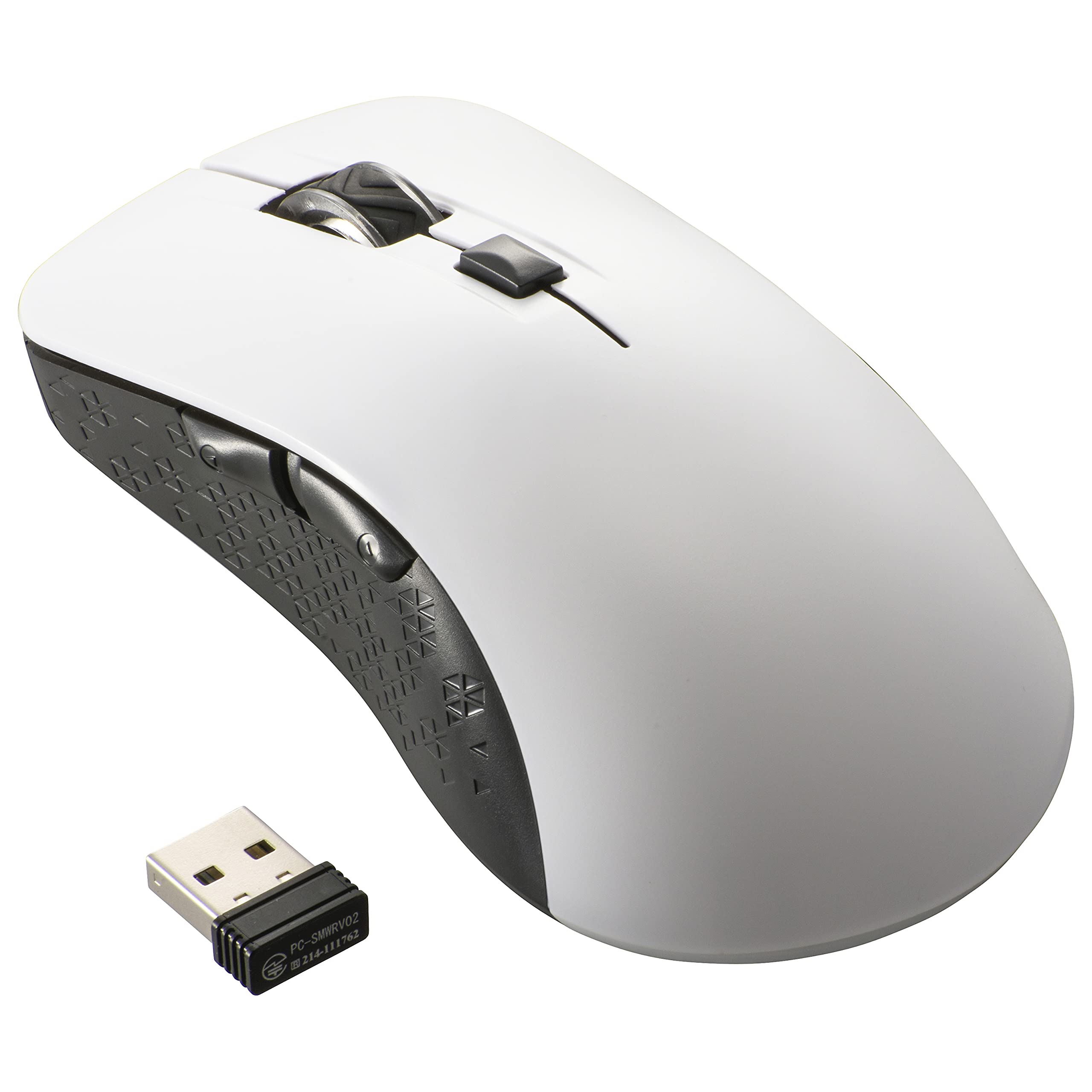 

OHM Electric Silent Wireless Mouse, BlueLED, Large, White, PC-SMW21BS5LR-W, 01-3983