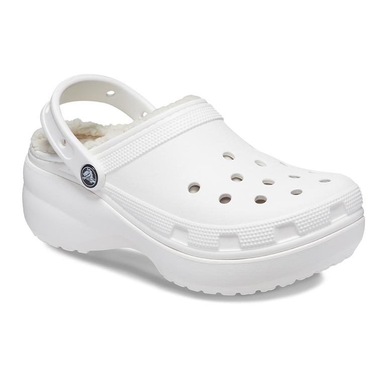 Crocs Classic Platform Lined Clogs 'White' Women's 207938-100