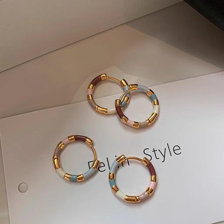 Colorful Dopamine Drip Hoop Earrings - Summer 2024 Luxury Style for Women