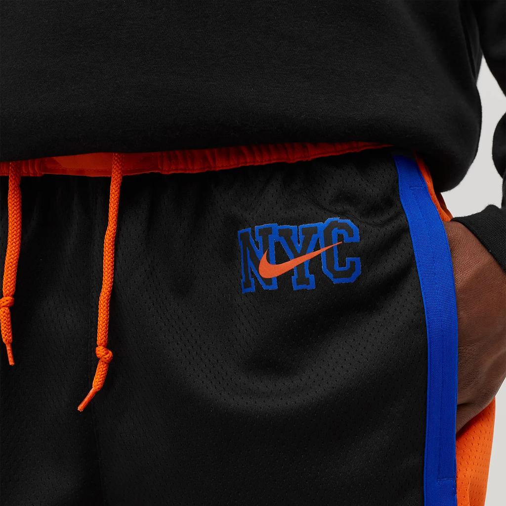 Nike Nba New York Knicks Swingman 2022/23 City Edition Fan Basketball Shorts Unisex Shorts Black Orange DO9667-010