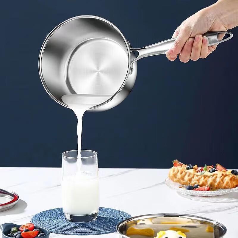 Shangheng 3-Piece 16cm 304 Stainless Steel Milk/Soup Pot Set