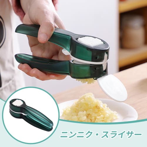 RICISUNG Garlic Press, Dual-Use Garlic Crusher, Garlic Press, Garlic Squeezer, Garlic Crusher, Garlic Mincer, Ginger Crusher, Manual, Easy To Clean