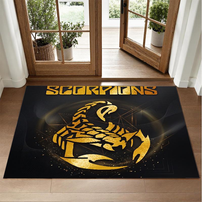 Scorpions Design Crystal Velvet Rug Soft Decorative Mat for Bedroom Entrance