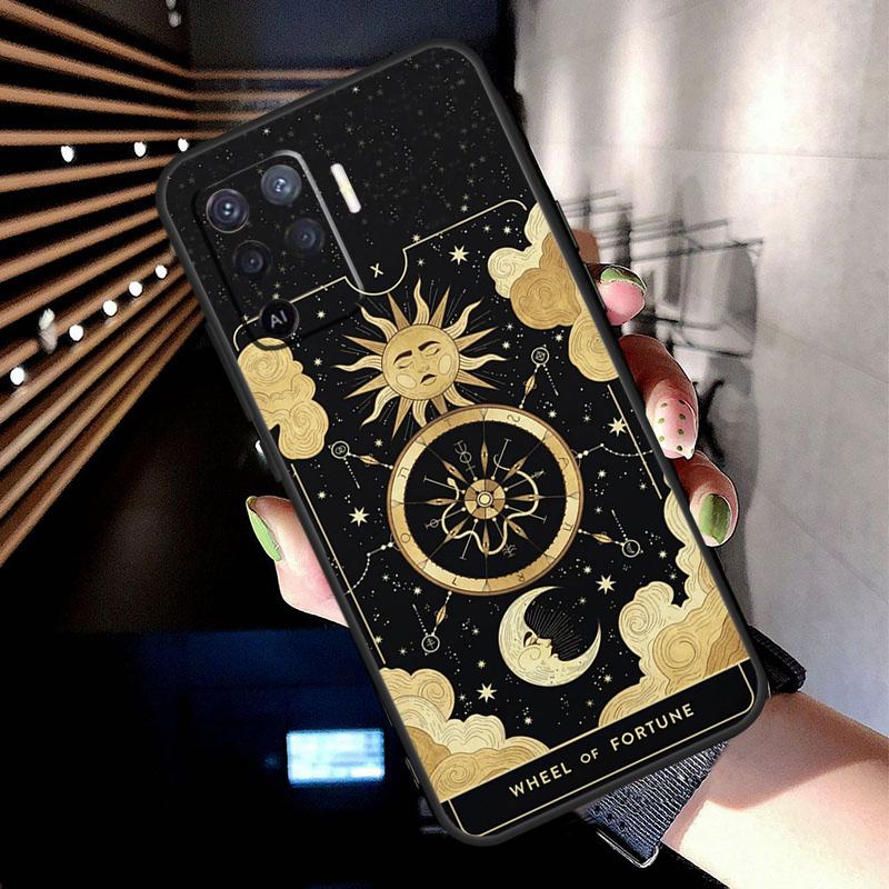Astrology Tarot Cards Case For OPPO A96 A76 A16 A94 A74 A54 A53 A57 S A15 A52 A72 A93 A5 A9 A31 A17 A77 A78 Coque