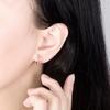 Female Zircon Simple, Compact, Interlaced Hollow Charm Earrings