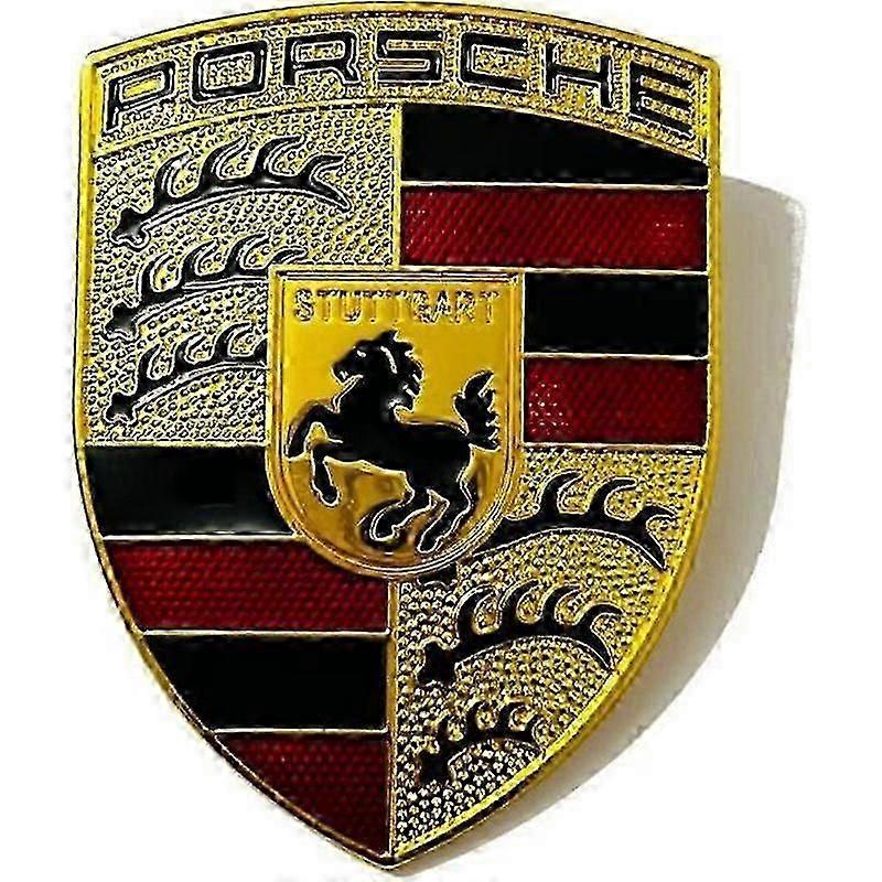 Emblem badge logo Porsche car hood metal 25-26s