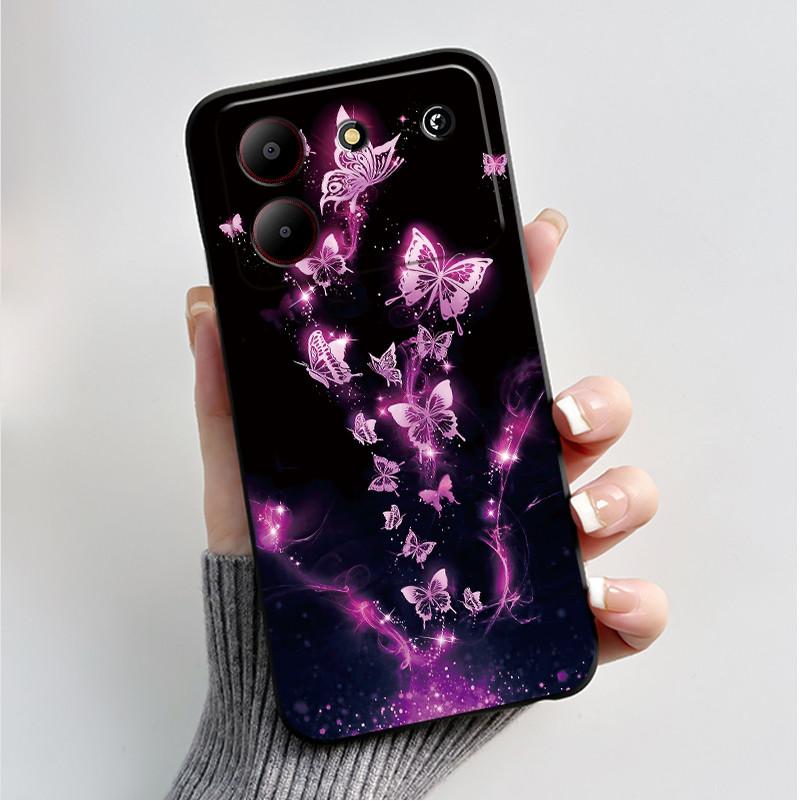 For ZTE Blade A54 Case Protective Soft Silicone Flower TPU Covers for ZTE BladeA54 4G Bumper For Blade A34 A 54 Phone Cases Bag