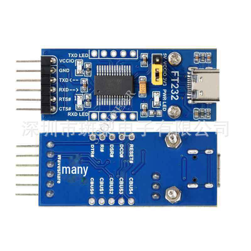 Type-C To UART (TTL) Serial Communication Module with PL2303/FT232/CP2102 Chipsets