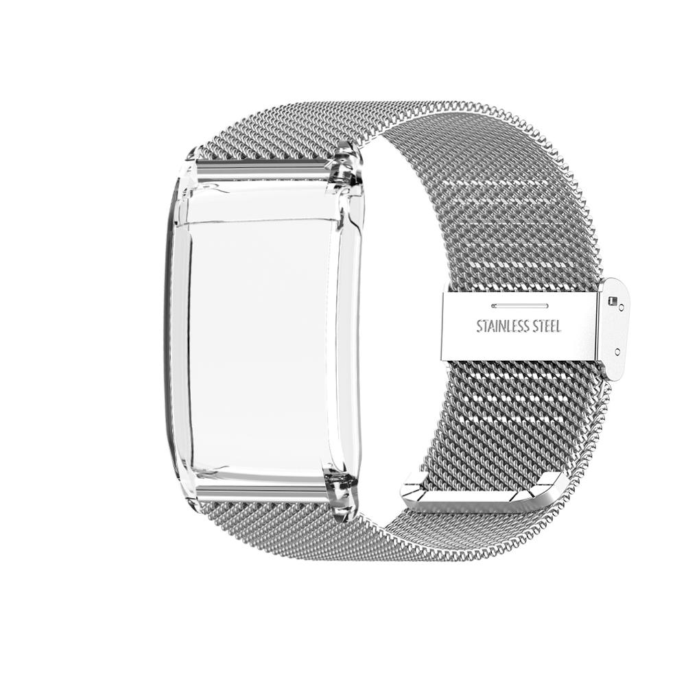 

Metal Fitness Band with Watch Case Protector Replacement Tracker Strap Adjustable Sports Wristband for Whoop 4.0 For Men Women срібний