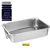 Food Grade Stainless Steel Rectangular Basin with Handles