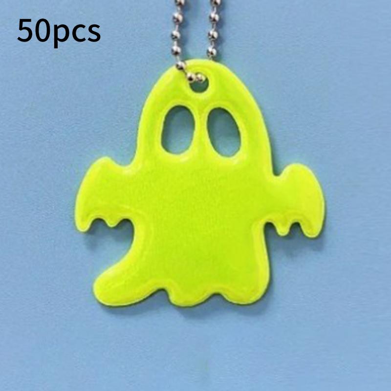 New 50/100pcs Keychain Set With Double-sided Reflective Design – Stylish Fun Halloween Night Accessories, Ideal Gift Send Friend