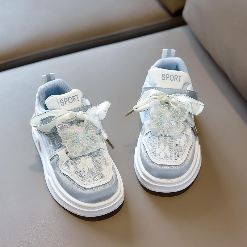 Girls' Bowknot Skate Shoes - Stylish Spring & Autumn Casual Sneakers for Little & Medium Children