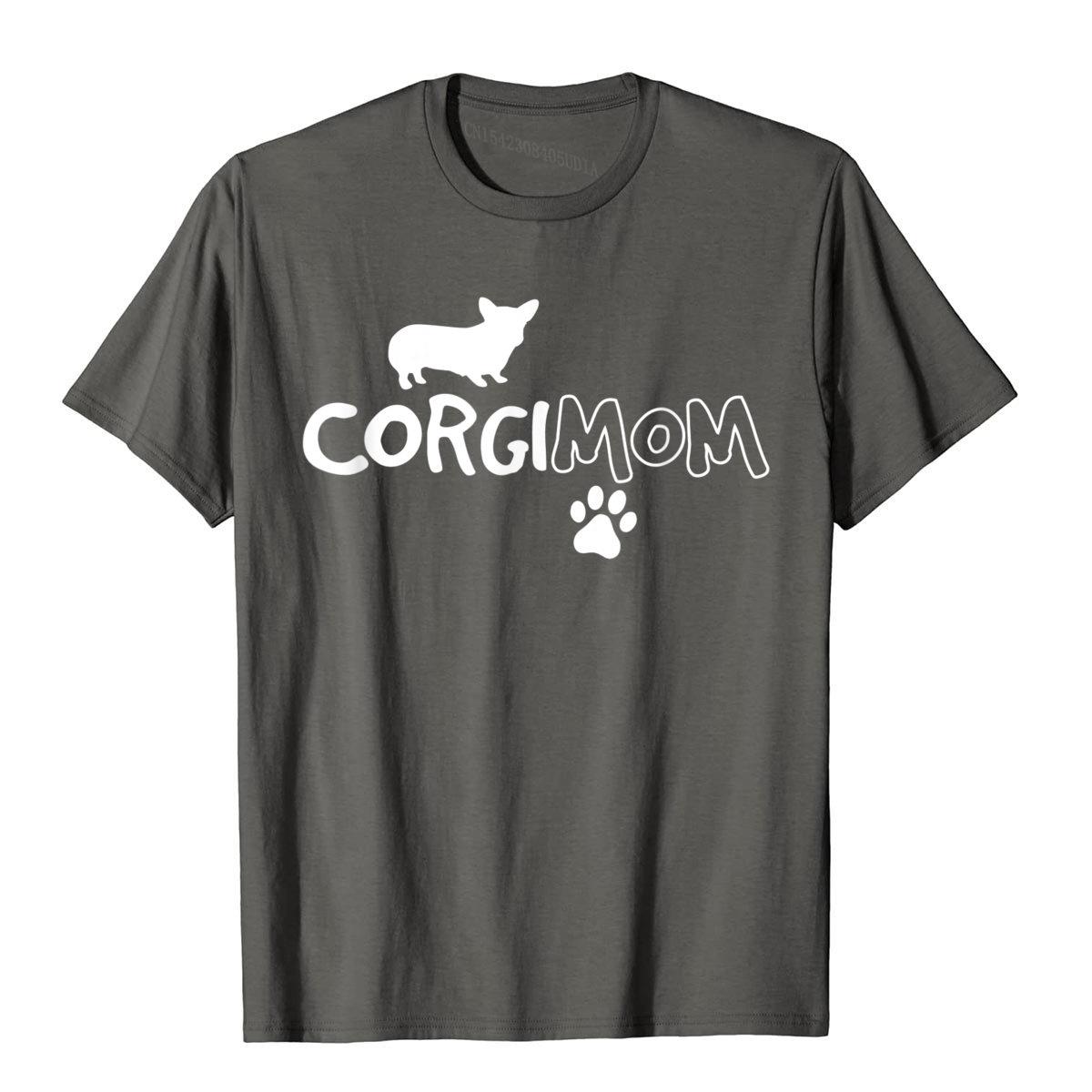 Corgi Mom Shirt Funny Cute Dog Pet Owner Adopt Rescue Gift T Shirt Customized Prevailing Men Tops Tees Summer Cotton S