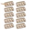 10/20Pcs Disposable Taco Holders for Parties Sturdy Taco Tray Holder with Dividers Eco-Friendly Taco Plates Packaging Box for Events Taco Bar Serving