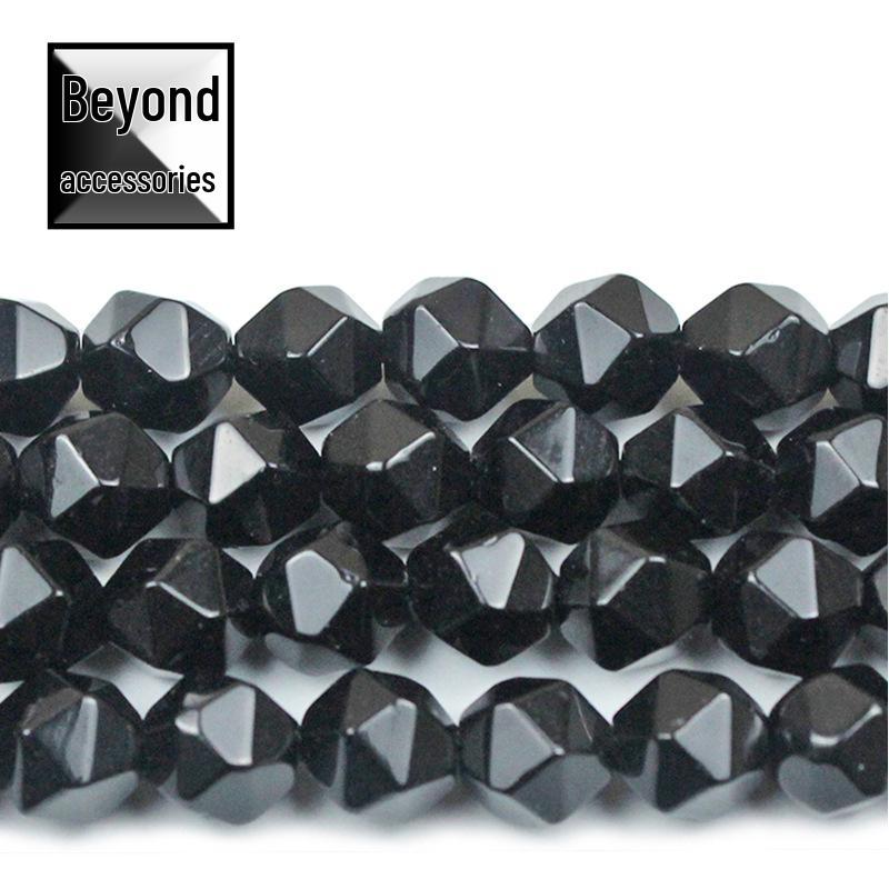

Wide Surface Black Agate Loose Beads for DIY Necklaces, Bracelets, and Pendants Cut Wide Face - Black Agate 6mm [58 beads]