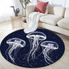 Jellyfish Round Area Rug,Carpet Rug for Living Room Bedroom Sofa Playroom Decor,Non-slip Floor Mat