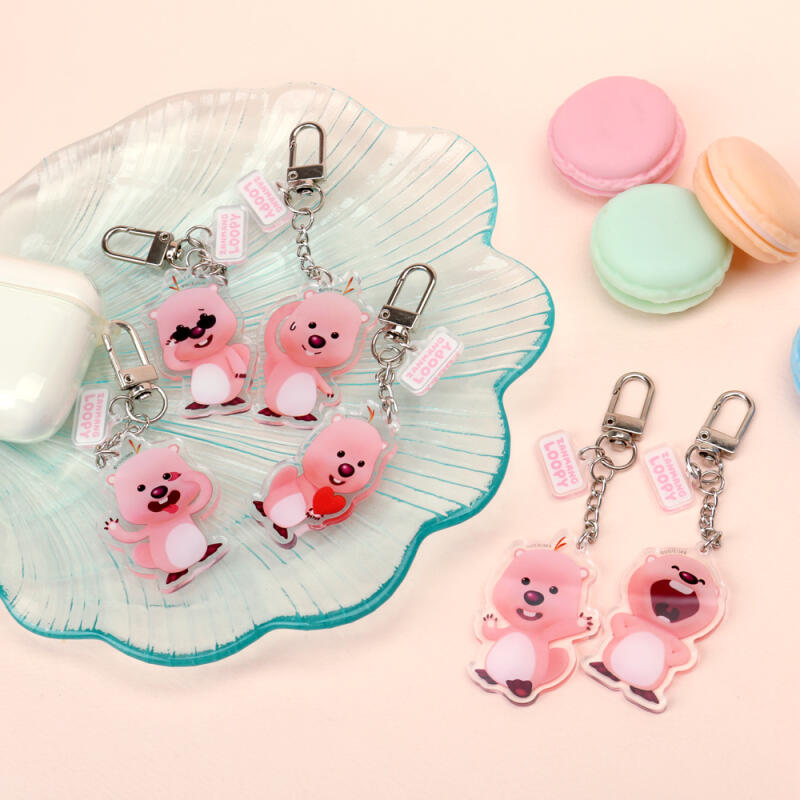 Zanmanrupi Transparent Acrylic Key Ring D Type