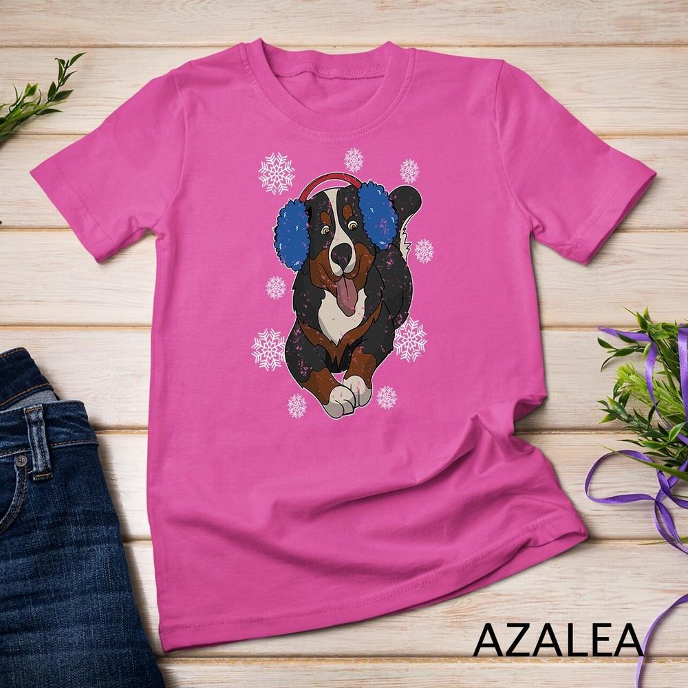 

Snowflake Winter Dog Lover Pet Animal Bernese Mountain Dog Unisex T-shirt 4XL