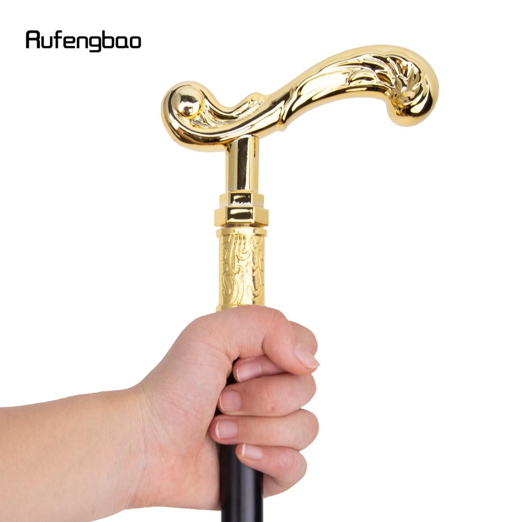 Goldener Blumen-Gehstock, dekorativer Vampir-Cosplay-Vintage-Party-modischer Gehstock, Halloween-Kronstab, 94 cm