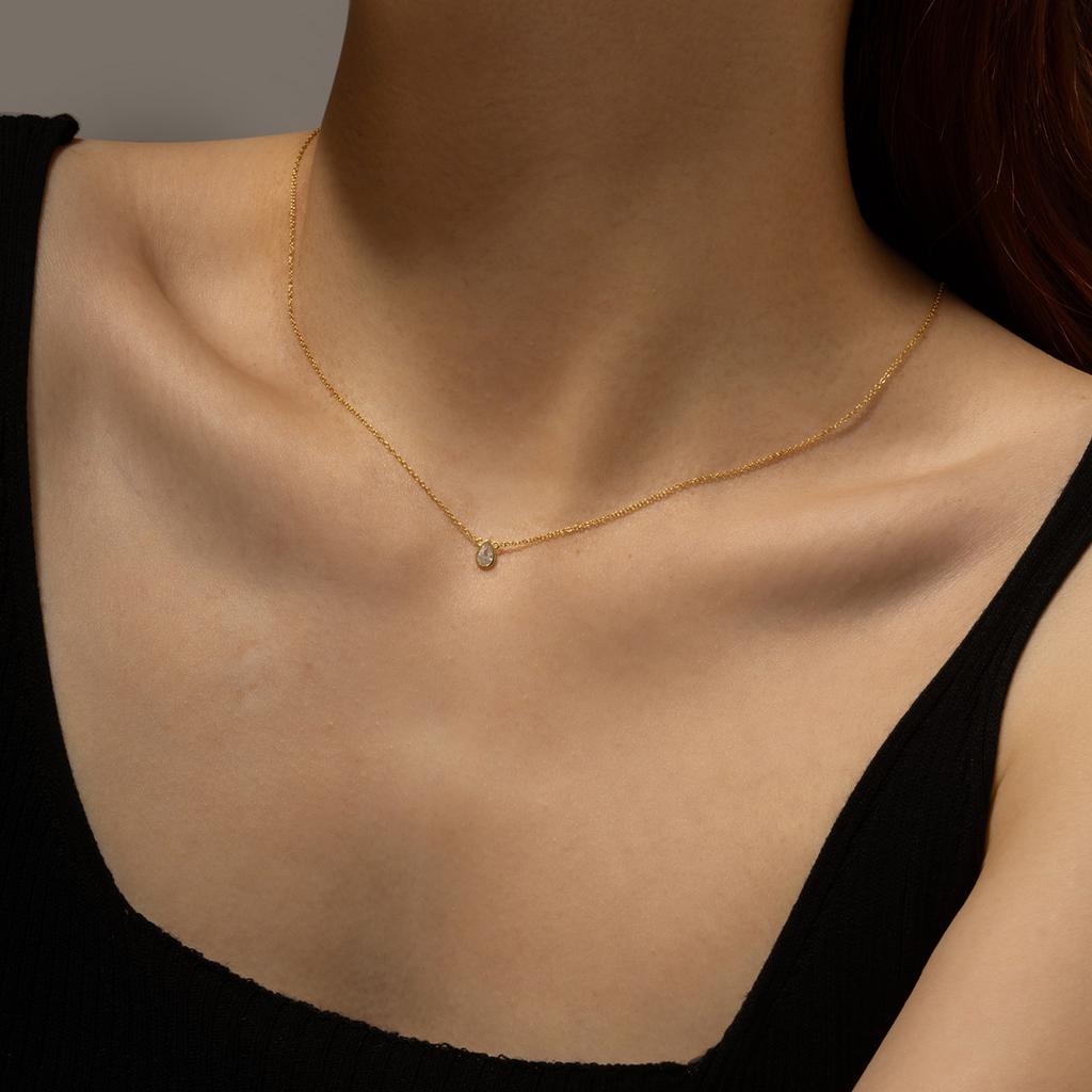 ANDYWEN 925 Silber 7 Farben Regenbogen Bunt Ovale Zirkon Anhänger Halskette Damen Luxus Schmuck Choker