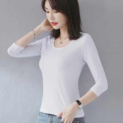 T-shirt da donna bianca a maniche 3/4 in cotone - Tendenza Primavera/Autunno 2020