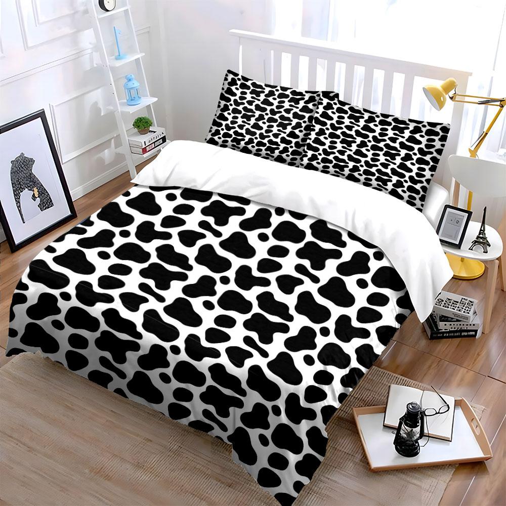 Cow Print Decorative Set - Home Soft Comfortable Duvet Cover Bedding Set Included 1*Duvet Cover & 2*Pillowcases, Gift