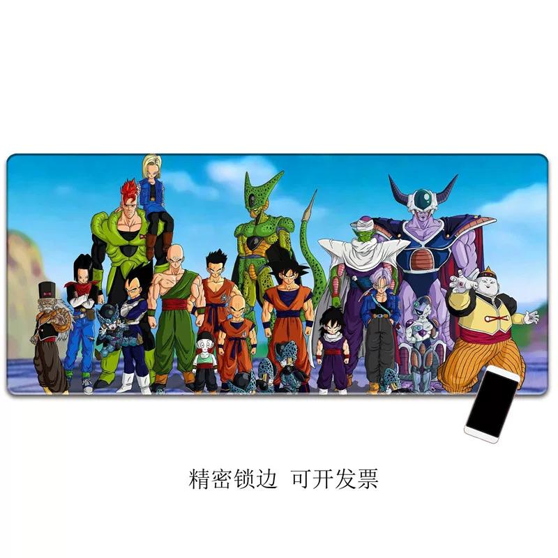 Boys Super Popular Dragon Ball Series Son Goku Printed Leather Mouse Pad yawed Edge Lock Computer Desk Keyboard Pad Children Learn To Write Desk Pad