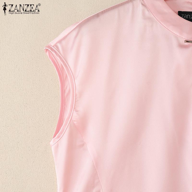 ZANZEA Lässiges, ärmelloses Tanktop für Damen mit Rundhalsausschnitt