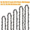 Chainsaw Chain 16/18/20/22 Inch 325 Pitch .058 Gauge 64/72/76/84/86 Drive Link for Many Model Chainsaws Replacement Parts