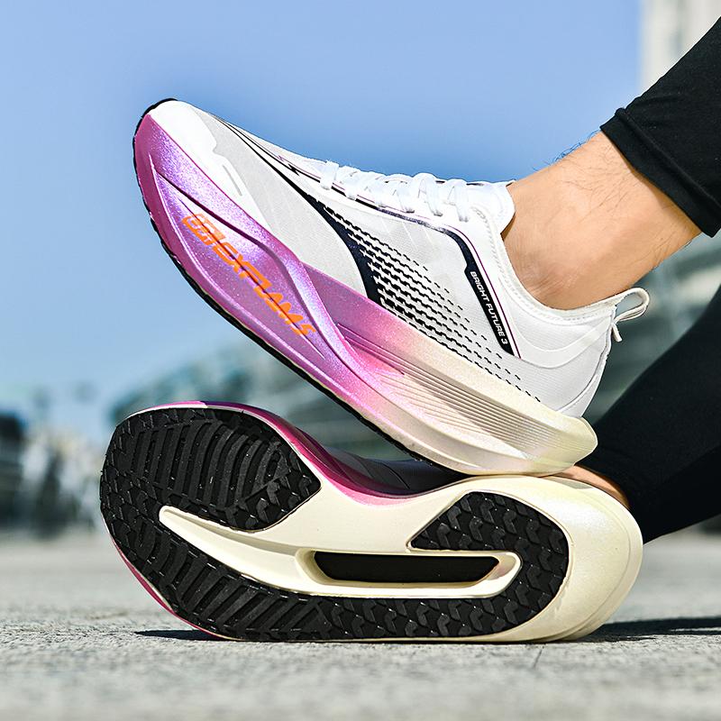 Męskie Specjalistyczne Buty do Biegania na Maratony z Płytką Węglową Oddychające Lekkie Damskie Wygodne Sportowe Antypoślizgowe Amortyzacja Stabilność Sneakersy