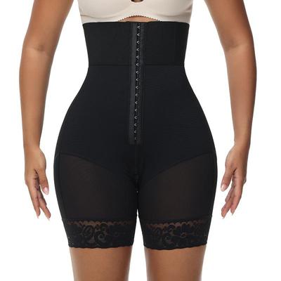 Grenzüberschreitende Damen-Taille-Kontrollierende Po-Hebende High-Waist Cincher-Hose mit drei Reihen Haken