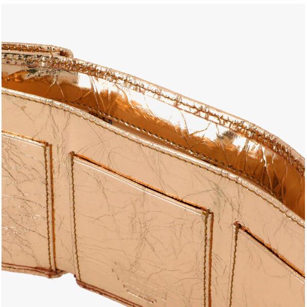 Vivienne Westwood Metallic Crinkle Flap Pulse Small Wallet 5115002tw L00a7 R401