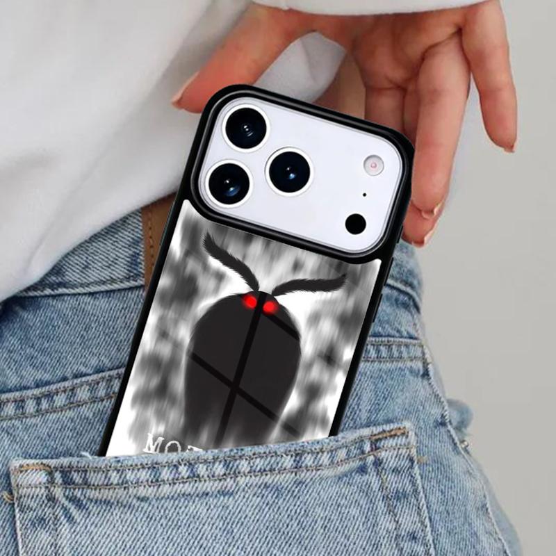 Mothman Night Grey Phone Case for iPhone 17ProMax 12 13 14 15 16e 17 Pro Max Plus Air Cover