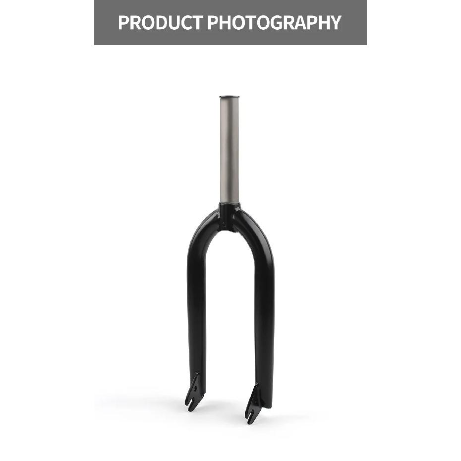 20"BMX Bike Front Fork CR-MO 28.6*163mm Performance Bicycle Black Chrome Front Forks